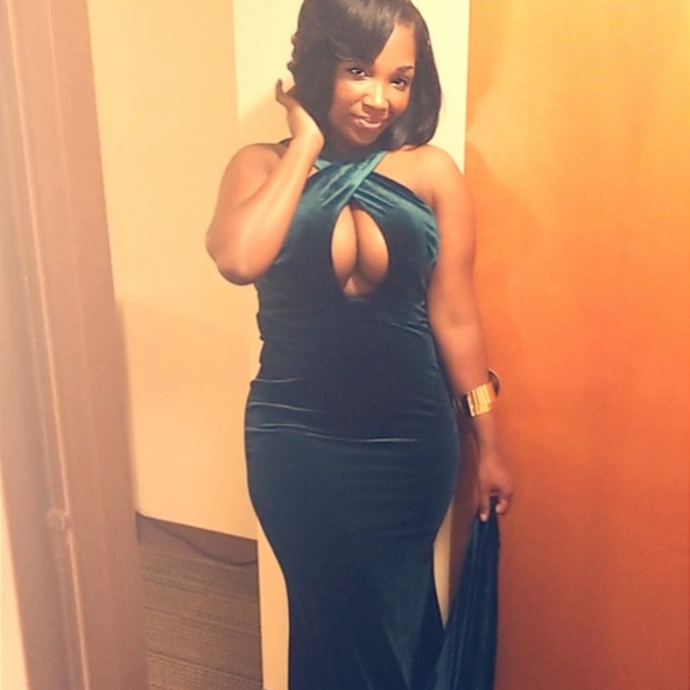 Green Velvet Gown